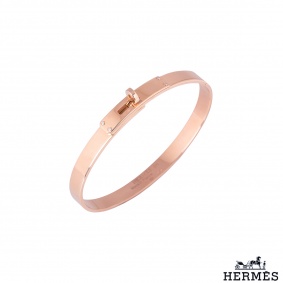 Herms Rose Gold Diamond Kelly Bracelet